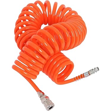 Tubo Spirale Per Compressore 18 Metri - Flessibile Con Attacco Rapido 1/4, Diametro 5x8mm - Foto 9