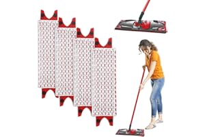 4 Pack Compatible with Vilida 1-2 Spray Mop Head Replacement Kit, Compatible with Vilida Ultramax/UltraMax Plus/Easy Wring UltraMax Mop Pads Refill, for Remove all Stains From the Floor