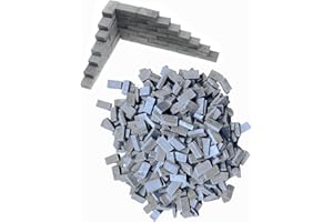 Cayway 420 PCS Mini Bricks Tiny Bricks for Landscaping Miniature Bricks Small Bricks for Crafts Realistic Fake Bricks Mini Blocks for Dollhouse Mini Garden Accessories (Black)