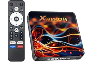 RUPA Android TV Box 14.0, 2025 8K Neueste Smart TV Box 2GB RAM 32GB Soporte 2.4/5.0GHz WiFi6 Bluetooth 5.0 HDR10 HD 8K 10/100M Ethernet HDMI 2.0 Android Box