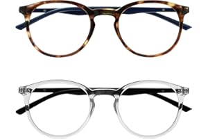 Opulize Met Pack 2 Bloqueo Luz Azul Gafas De Lectura Computadora Juego De Azar Negro Marrón Carey Hombres Mujeres BB60-12