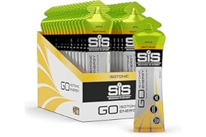 Science in Sport GO Isotonic Energy Gel 30x60ml Pomme, Vegan - Formule isotonique avec 22g de glucides, Excellente source d’énergie, Alternative optimale aux boissons isotoniques