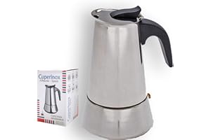 CUPERINOX Caffettiera Espresso - Stile Italiano - Acciaio Inox - 12 Tazzes