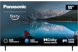 Panasonic TX-55MXW834, 55 Zoll 4K Ultra HD LED Smart TV, High Dynamic Range (HDR), Dolby Atmos & Dolby Vision, Fire TV, Prime Video, Alexa, Netflix, Game Modus, Schwarz