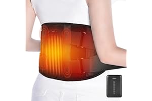 NETRATY Cordless Back Heat Pad for Back Pain Relief, 10000mAh Portable Heated Back Warmer with Adjustable Straps, Lower Back Massager with 3 Heating Levels, Heating Waist Belt for Period, Gifts