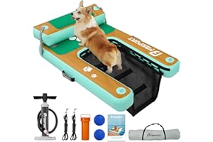 FBSPORT Rampe d'accès à l'eau Gonflable pour Chien, échelle Flottante pour Piscine, Bateau, lac, échelle Flottante antidérapante en EVA pour Chien jusqu'à 100 kg, Accès à l'eau Facile et sûr
