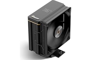 OCYPUS Iota A40 Raffreddatore d'aria per CPU a torre singola con display digitale, 4 tubi di calore, ventola FDB da 120 mm, ventola di raffreddamento della CPU per AMD, Intel LGA 115X/1200/1700/1851, BK