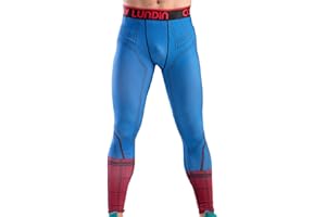 Red Plume Męskie kompresyjne elastyczne obcisłe legginsy sportowe spodnie z nadrukiem pająków