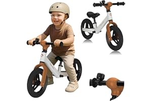 lionelo Bicicletta Senza Pedali TONI Per Bambini da 18 mesi a 30kg Ruote in Gomma PU da 25cm Poggiapiedi Cestino Sella e Manubrio Regolabili Impugnatura Antiscivolo Leggero Campanello