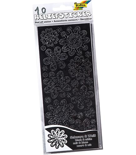 Folia 1214 Adesivi In Rilievo Per Tutto L'Anno | 12 Fogli 10x24 Cm | Oro E Argento Assortiti | Per Scrapbooking E Decorazioni Creative