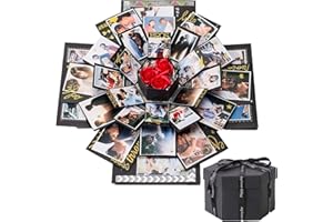 KEELYY Pudełko niespodzianka "zrób to sam", ręcznie robione pudełko na prezent, miłość, do scrapbookingu, pudełko na prezent na Boże Narodzenie, Dzień Matki, urodziny, jubileusz, Walentynki, prezent