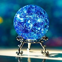 thumbnail image 2 of 2.36in. 3D Cloud And Rains Crystal Ball Gifts For Women Men, Crystal Decorative Ball Engraved Cloud Figurine Paperweight With LED Light Base For Home Office Decoration For Birthday 2 of 12