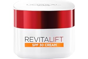 L'OREAL PARIS L’Oréal Paris Revitalift Hydrating SPF 30 Day Cream, Powerful Formula to Smooth appearance of Wrinkles, Firm & Moisturize Skin, Infused with Pro-Retinol & Elasti-Peptides, SPF30 Sun Protection, 50ml