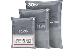SMARTYNAS 30er Pack Versandtaschen für Warensendung - Robuste, selbstklebende, undurchsichtige Versandbeutel für Kleidung, Schuhe, Bücher - 30er Pack, Ideal für Vinted