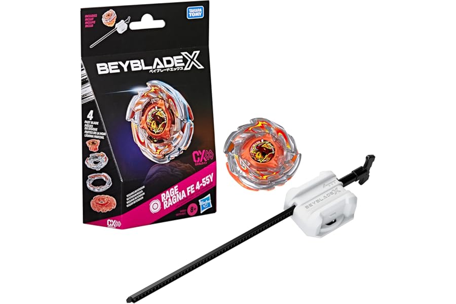 Beyblade X Rage Spider FE 4-55Y CX Infinity Starter Pack Set, Bey Resistance Spinner and Launcher Set, Fighting Spinning Spinner Toy, Ages 8+