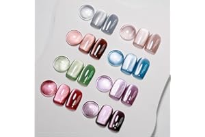 ‎MIZHSE MIZHSE Cat Eye UV Gel Nagellack Set mit Magnet 8 Farben Cateye UV Gel Nail Polish Set Cat Eye Glitzer Magnetic Nagellack Cateye Polish für Nägel DIY-Maniküre Art