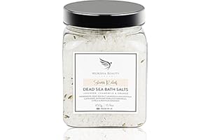 MOKSHA BEAUTY Lavender Bath Salts - Made In UK (500g) De-Stress Bath Salts with Lavender and Camomile, Relaxing Bath Salts Gift Sets for Women, Men, Dead Sea Bath Soak Crystals