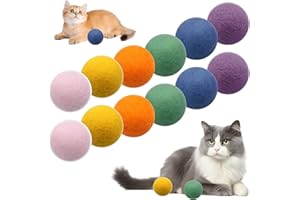 Souvik Katzenspielzeug aus 100% Schafwolle Interaktive Katzenbälle Non Elektrisch Natürliche Filzbälle für Katzen Sicheres Spielzeug für Katzen und Kätzchen