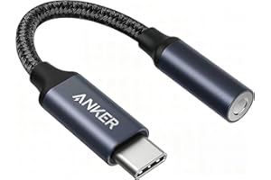 Anker USB-C auf 3.5mm Audio Adapter auf weiblichen Stecker, Nylon Kabel, kompatibel mit Samsung S20/S20+/S20 Ultra, Pixel 4/ + 4XL, und mehr