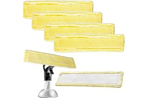 Dyzoxa 4 PCS Replacement Cloth Pads Window Vacuum Cleaner Replacement Microfibre Swipping Mop Pads Compatible Window Cleaner Replacement Pad for Home Living Room