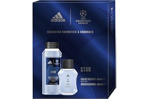 Adidas, Confezione Regalo Uomo UEFA 10 Eau de Toilette 50 ml + Gel Doccia 250 ml