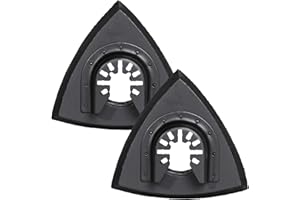 KingBra 2 pièces Patins de ponçage triangulaires 80mm - Plateau de ponçage pour outil multifonction oscillant pour ponçage du bois