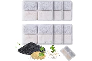 Hengu 6 Pièces Filtre Fontaine Eau Chat Carré avec Filtre à Charbon, Filtre de Rechange pour Fontaine à Eau, pour Chats et Chiens, Fontaine à Eau Automatique, Distributeur d'eau