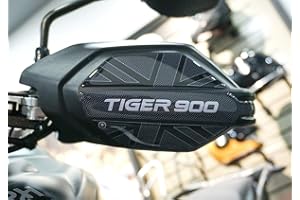 labelbike - 2 3D Stickers Motorcycle Handguards Protection and Decoration in Resin compatible with Triumph Tiger 900 GT and Rally - Color Carbon Black Grey