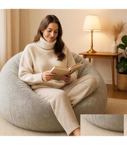 Lounge Pug Mega Mammoth Giant Bean Bag Sofa, Jumbo Cord Graphite