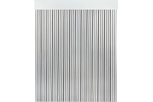 Acomoda Textil - Cortina Interior o Exterior PVC para Terraza, Jardín, Balcón y Patio. Panel con Barra de Aluminio Antimoscas e Insectos Fácil Instalación. (Negro/Transparente, 120x210 cm)