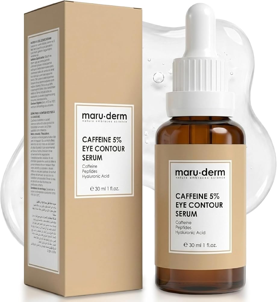Maruderm%5 Kafein + Peptit + Hyalüronik Asit Göz Çevresi Serumu – Şişkinlik ve Koyu Halka Görünümüne Karşı Canlandırıcı Göz Kontur Bakımı, 30 ML