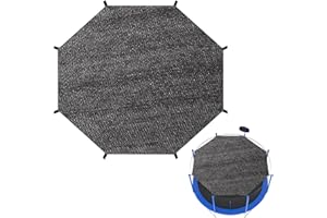 BafanglaiUK Trampolin Sonnenschutz Abdeckung, 305 366 427cm Trampolin Sonnenschutznetz, 8 Stangen Sonnenschutz Zelt Abdeckung, Für Geburtstagsfeiern, Picknicks, Hinterhöfe, TrampolinZubehör