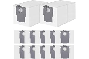 SPOFAN 12 Sacchetti Ricambi per Roborock Q Revo/Qrevo S/Qrevo PRO/Qrevo Edge/Qrevo Master/Qrevo Curv/Qrevo Slim/S8 MaxV Ultra/QV 35A 35S/QR 598 798/Saros 10/10R Robot Aspirapolvere Sacchetto di Polvere