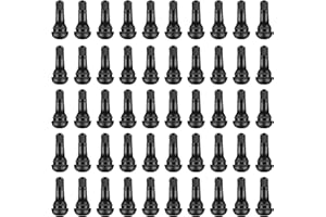 HUAZIZ 50 Pezzi TR414 Valvole in gomma per pneumatici valvola, Snap-in, Gomma pneumatico