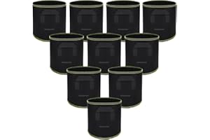Antspertor Pack of 10 Plant Bags 20 L, Fabric Pot 20 L with Handles, Reusable Fabric Pots 20 L