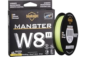 SeaKnight W8 II 8 Brins Tresse de Pêche à la Carpe tressée à 150M/300M/500M de Long coulée multifilaments d'eau salée Fil de Peche en mer 15-100LB