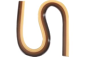 PATIKIL 540 x 5mm Rainbow Quilling Strips Paper,120 Pcs Origami Paper Quilling Strip for Art DIY Hand Craft Christmas, Gradient Brown