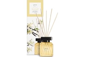 ‎IPURO ipuro - Essentials Raumduft Soft Vanilla 100ml | Raumerfrischer mit Vanille, Sandelholz, Lakritz, Pfirsichblüte & Karamell Duft Aroma | Diffuser mit Stäbchen | Lufterfrischer für die Wohnung