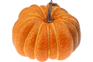 ‎GRESORTH Gresorth 20 cm Fälschung Eben Kürbis Lebensecht Griff Künstlich Essen Halloween Christmas Dekoration