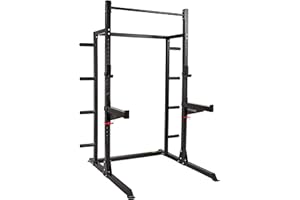 GYM MASTER GM2 Half Power Rack Squat Cage with Optional Weight Storage and Spotters