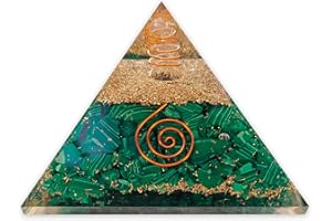 ‎LAMARE LAMARE – Orgonit-Pyramide mit Malachit – Energieausgleich und Schutz – Ruhe – Wohlbefinden – Gleichgewicht und Harmonisierung – positiver Energiefluss – 3" (76mm ca.).