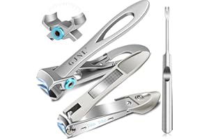 GJNL Nail Clippers for Men Thick Nails Ultra Wide Jaw Opening Nail Clippers Professional Nail Cutter with Catcher-Sharp Extra Toenail Clippers for Seniors Durable Fingernail Clipper for Seniors