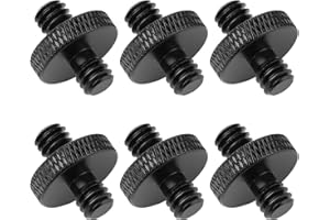 Frgyee 6 pcs Vis Trepied 1/4" mâle à 1/4" mâle Fileté Adaptateur de Vis de Caméra Standard pour Appareil Photo/Monopode/Trépied/Cage de Caméra/Rotule/Stand de la Lumière