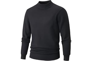 VEIISAR Herren Stehkragenpullover 360g - Dicke Variante - Pullover Wärme für Herbst/Winter - Weicher Bequemer Strickpullover