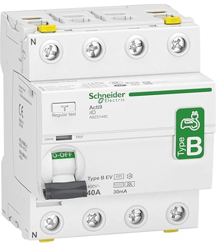 Disjoncteur Schneider Electric Acti9 IC60N – Courbe C, 4P, 6A, 50/60Hz, Blanc, Dimensions 85x72x78.5 Mm