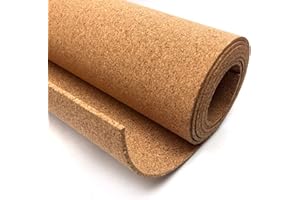 ALAPIZARRA Corcho en rollo de 5 mm de espesor. Venta por metros. Aislamiento acústico y térmico, tablón de anuncio para pared, antiestático para suelos. (0,75 X 1 M)