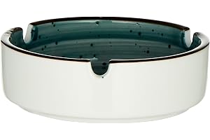 Porceletta Color Glaze Porcelain Round Ashtray, 4 Inch Size, Green