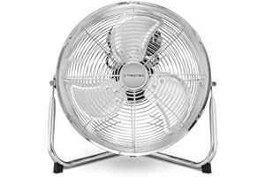 TROTEC Ventilateur de sol TVM 12 | Puissance de 37 watts | Tête du ventilateur inclinable à 100° | Diamètre des pales 30 cm