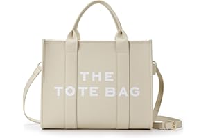 KALIDI Borsa tote da donna in tela, borsa a tracolla con cerniera, tracolla regolabile, taglia media/grande, per lavoro, scuola, viaggi, shopping, Pu-beige, L, 100%
