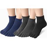 Sky Socks 3&rsquo;l&uuml; Bambu Parmaklı Mantar &Ouml;nleyici Sağ-Sol Ayrı Yıkamalı Erkek Patik Set